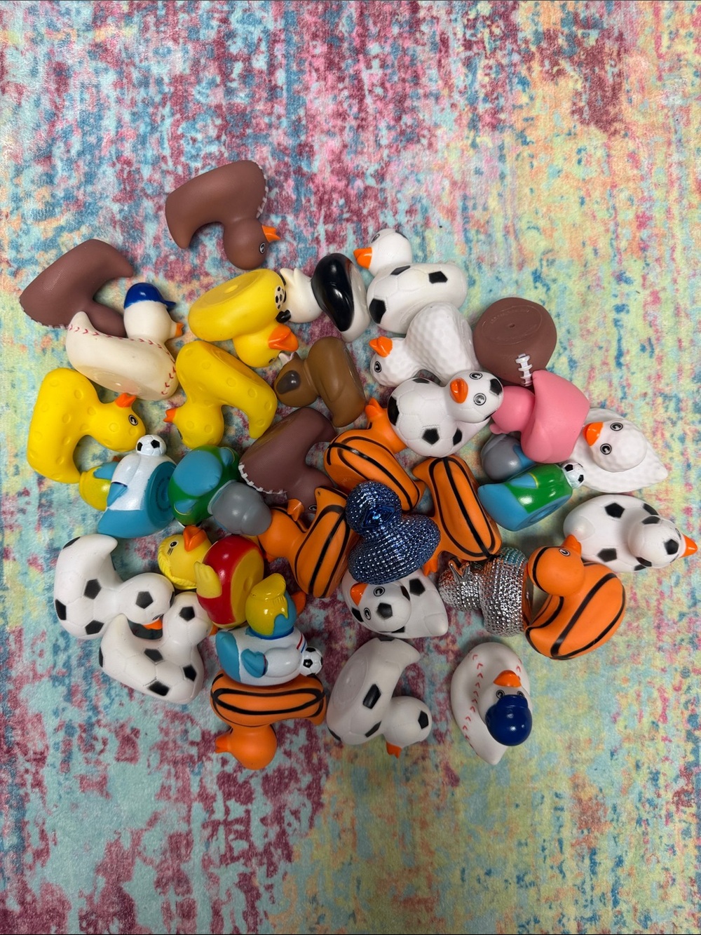 DUCKS! Assorted Multi-Color Kids Toy Charms - Pack of Sports & Animal Figures